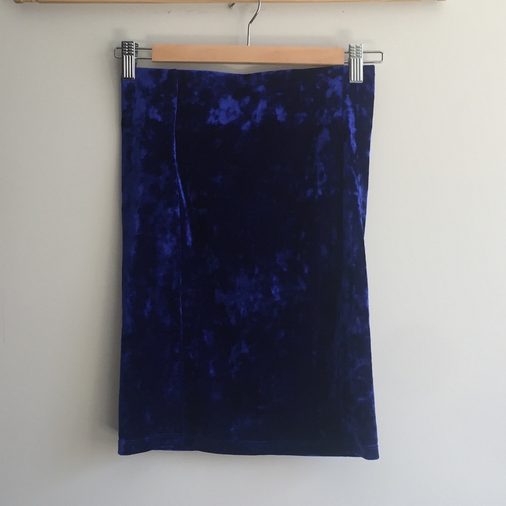 Sexy Crushed Velvet Pencil Skirt